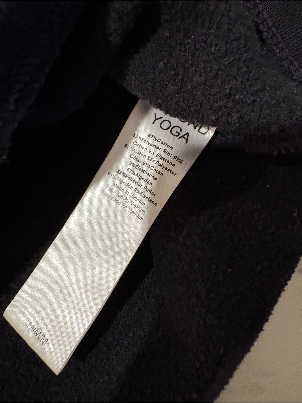 Beyond Yoga Relaxed Crop Black Fleece Crewneck Sweatshirt Size M - Picture 4 of 5
